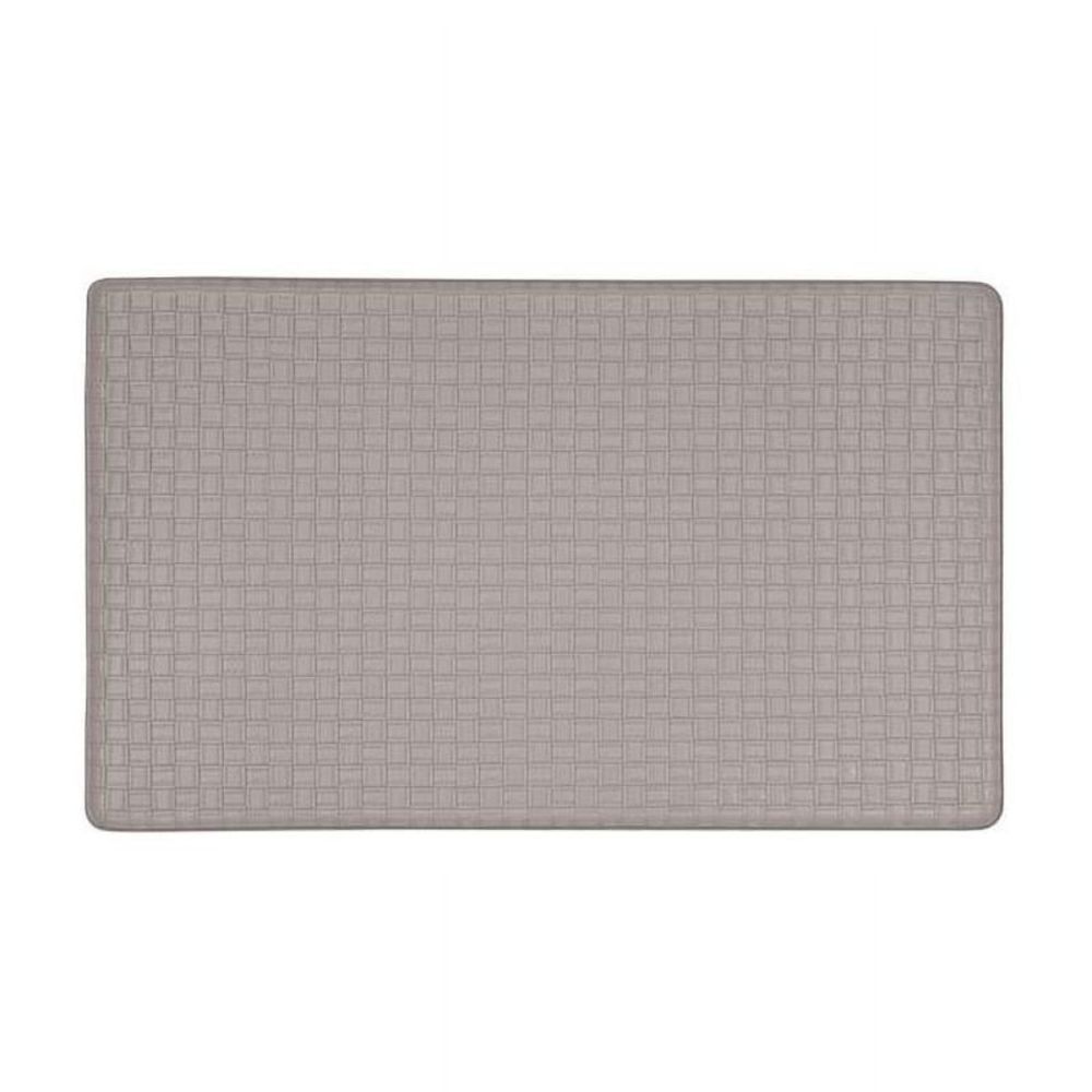 18 x 30 in. Woven-Embossed Faux-Leather Anti-Fatigue Mat, Grey
